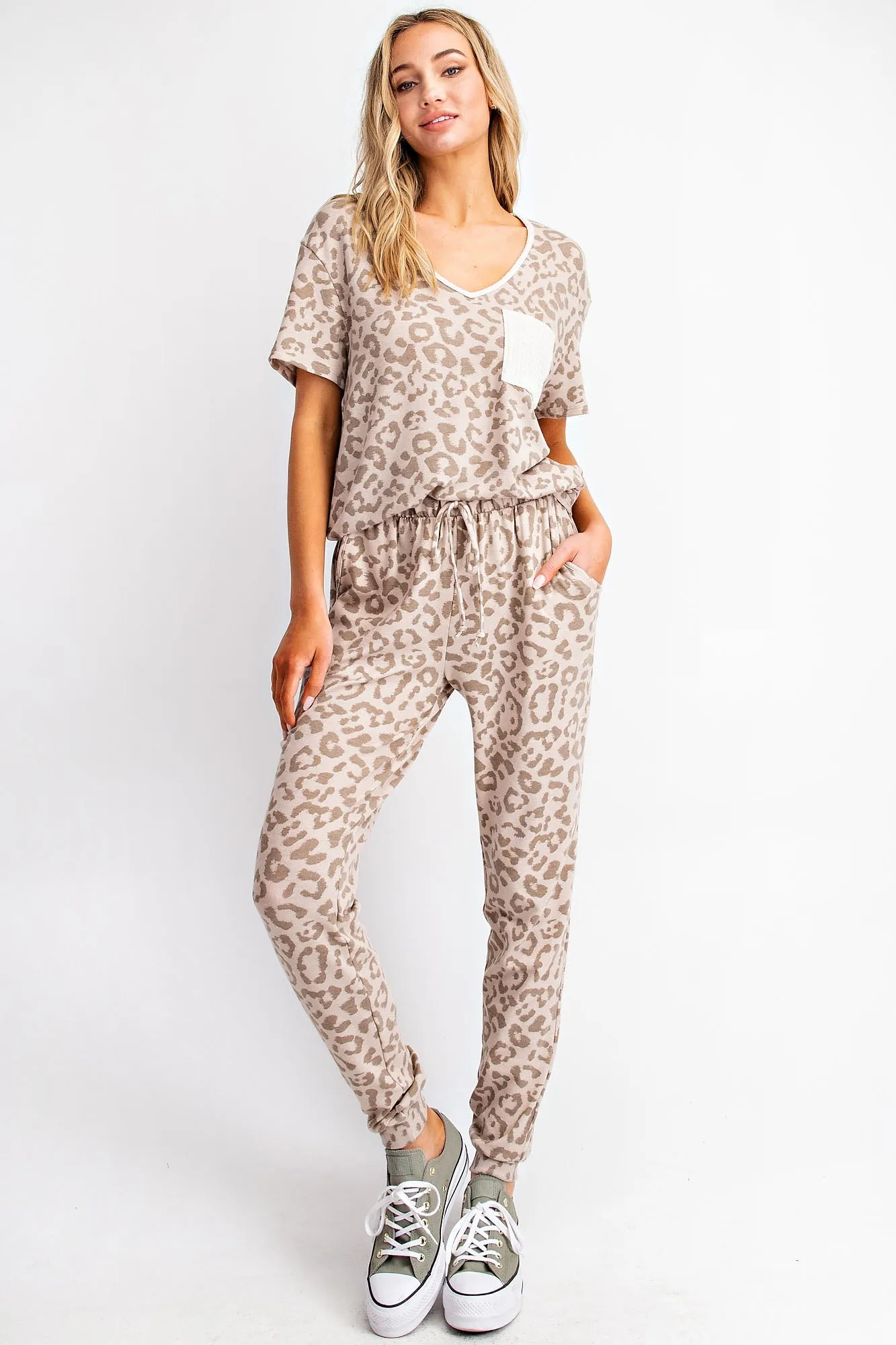 Cheetah Lounge Joggers, Sand