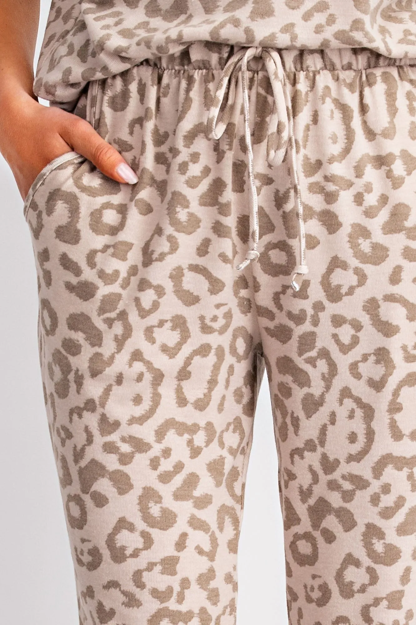 Cheetah Lounge Joggers, Sand