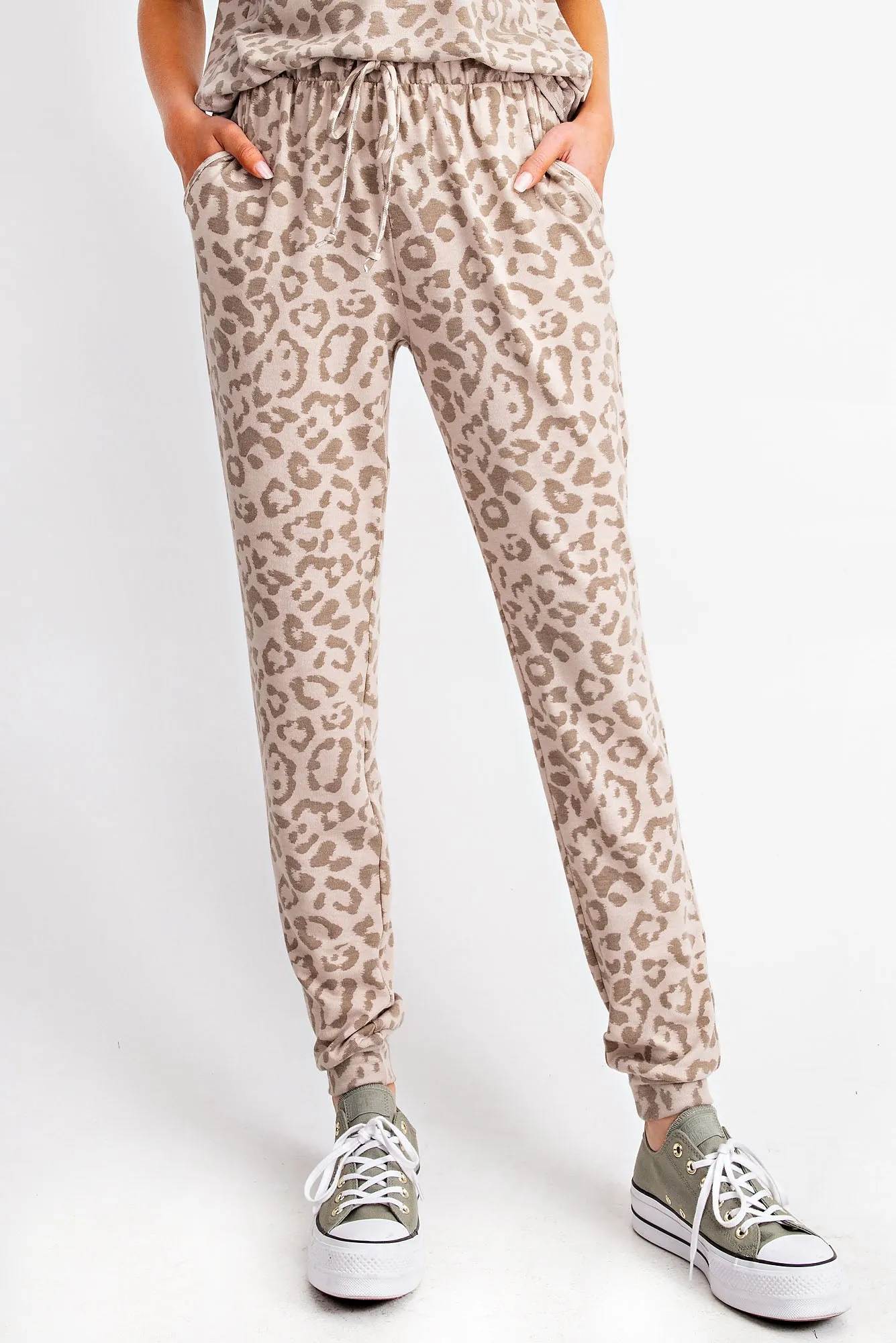 Cheetah Lounge Joggers, Sand