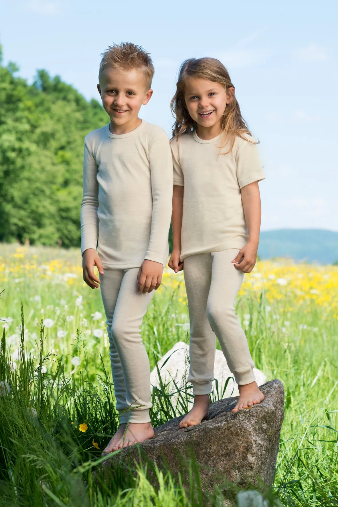 Child's Merino Wool & Silk Thermals/PJs - Top (1-14y)