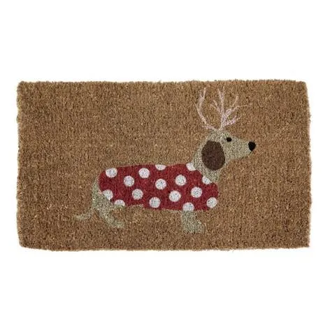 Christmas Dachshund Doormat