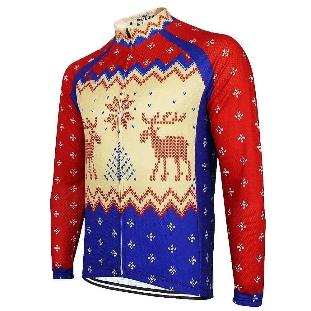 Christmas Jumper Reindeer Jersey - Long Sleeve