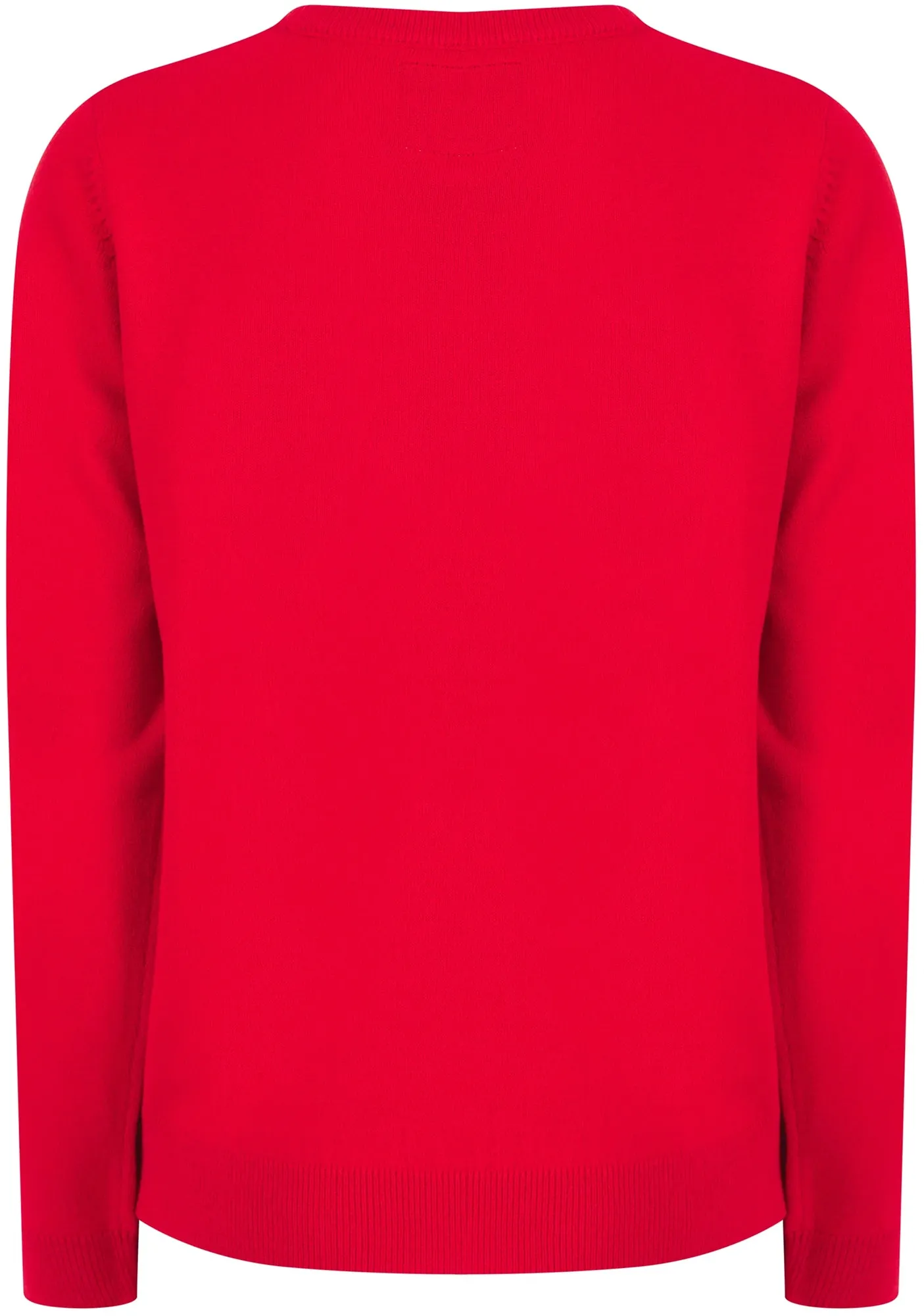 Christmas Merry Stars Womens Christmas Jumper - Red