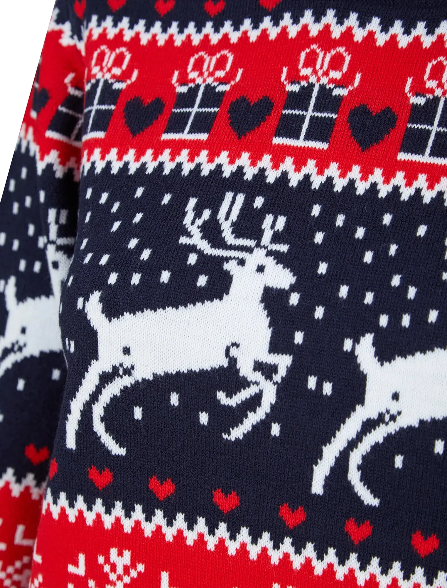 Christmas Reindeer Snow Womens Christmas Jumper - Ink