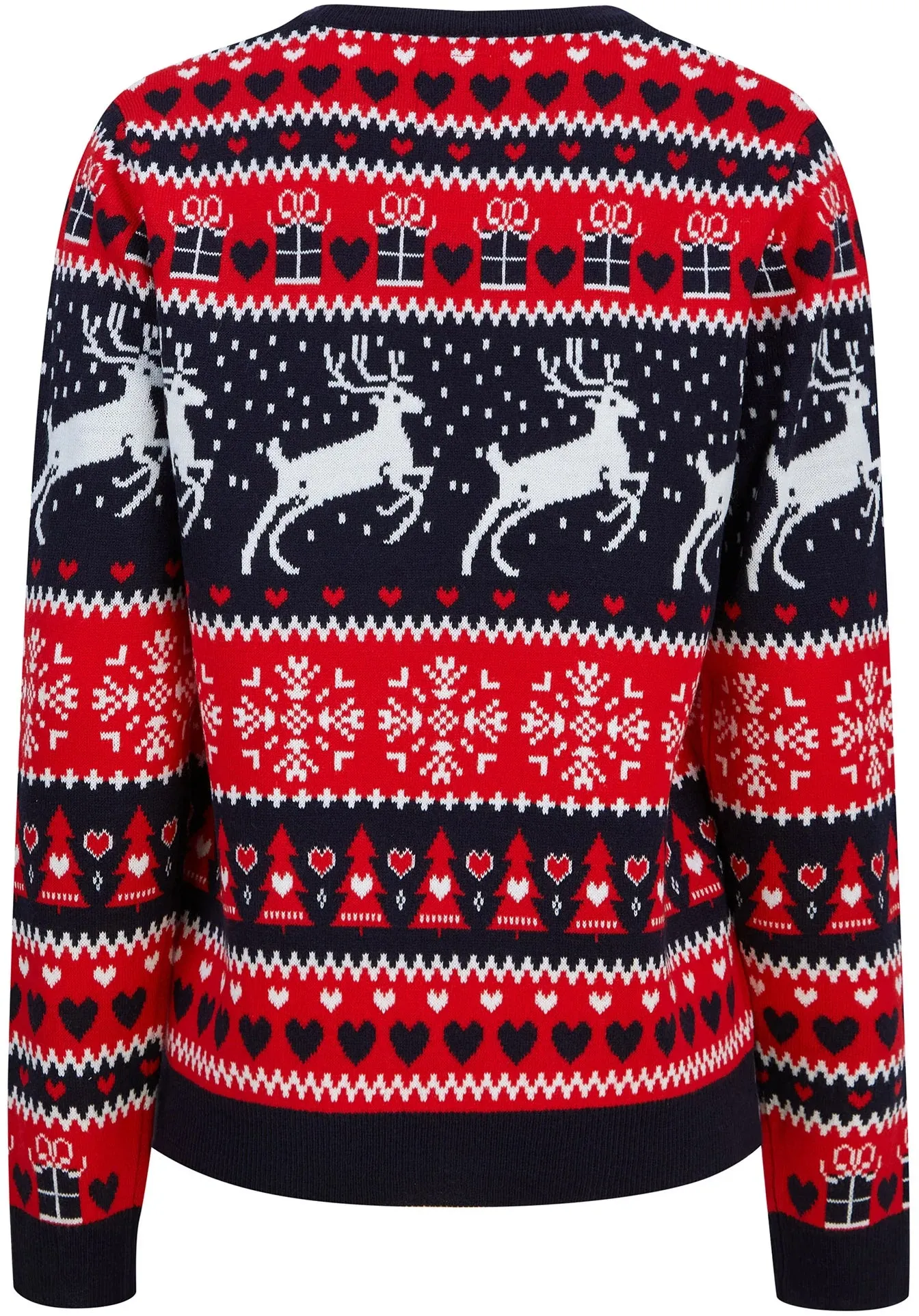 Christmas Reindeer Snow Womens Christmas Jumper - Ink