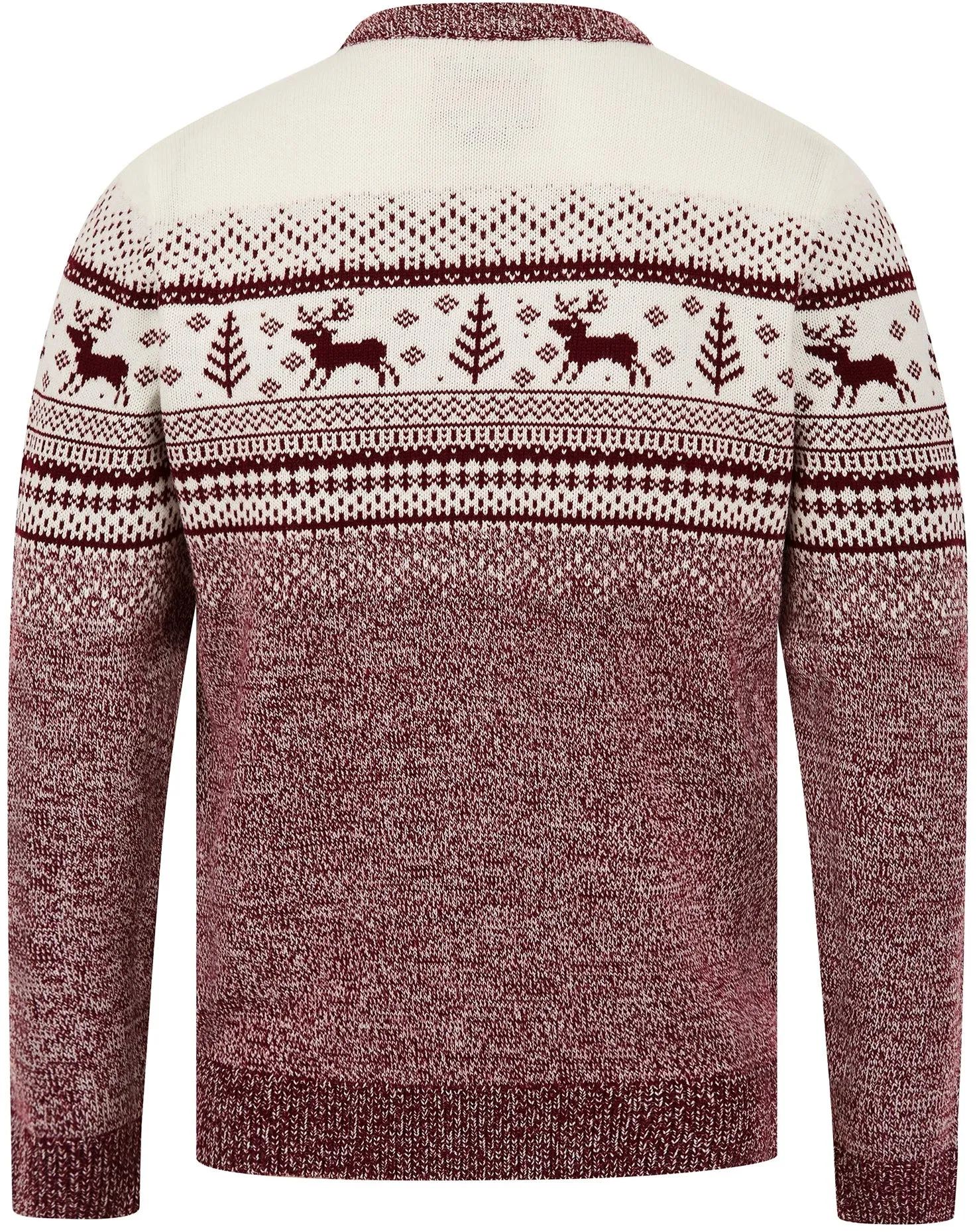 Christmas Rifkin Nordic Fairisle Mens Christmas Jumper - Red