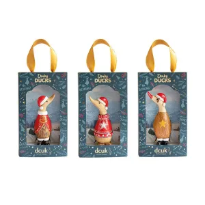 Christmas Wooden Dinky Ducks - Choice of Design