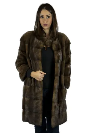 Coat in mink Natural