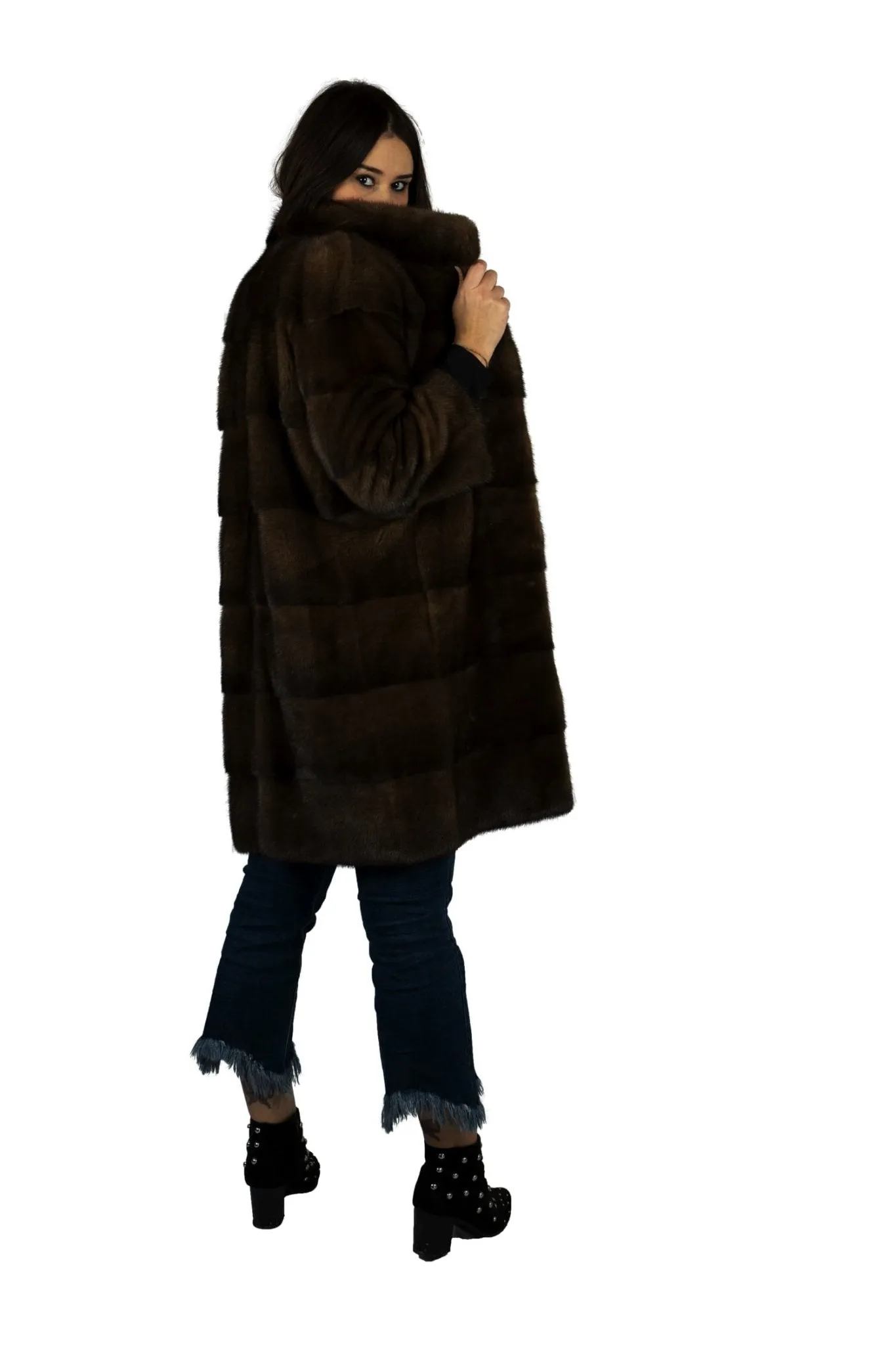 Coat in mink Natural