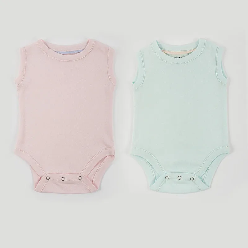 Cotton Baby Onesie Jersey Vest Set | Set of 2