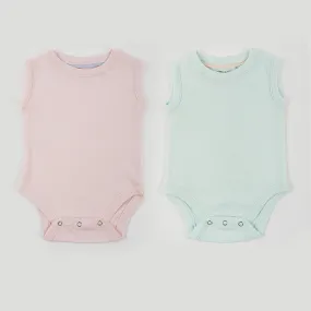 Cotton Baby Onesie Jersey Vest Set | Set of 2