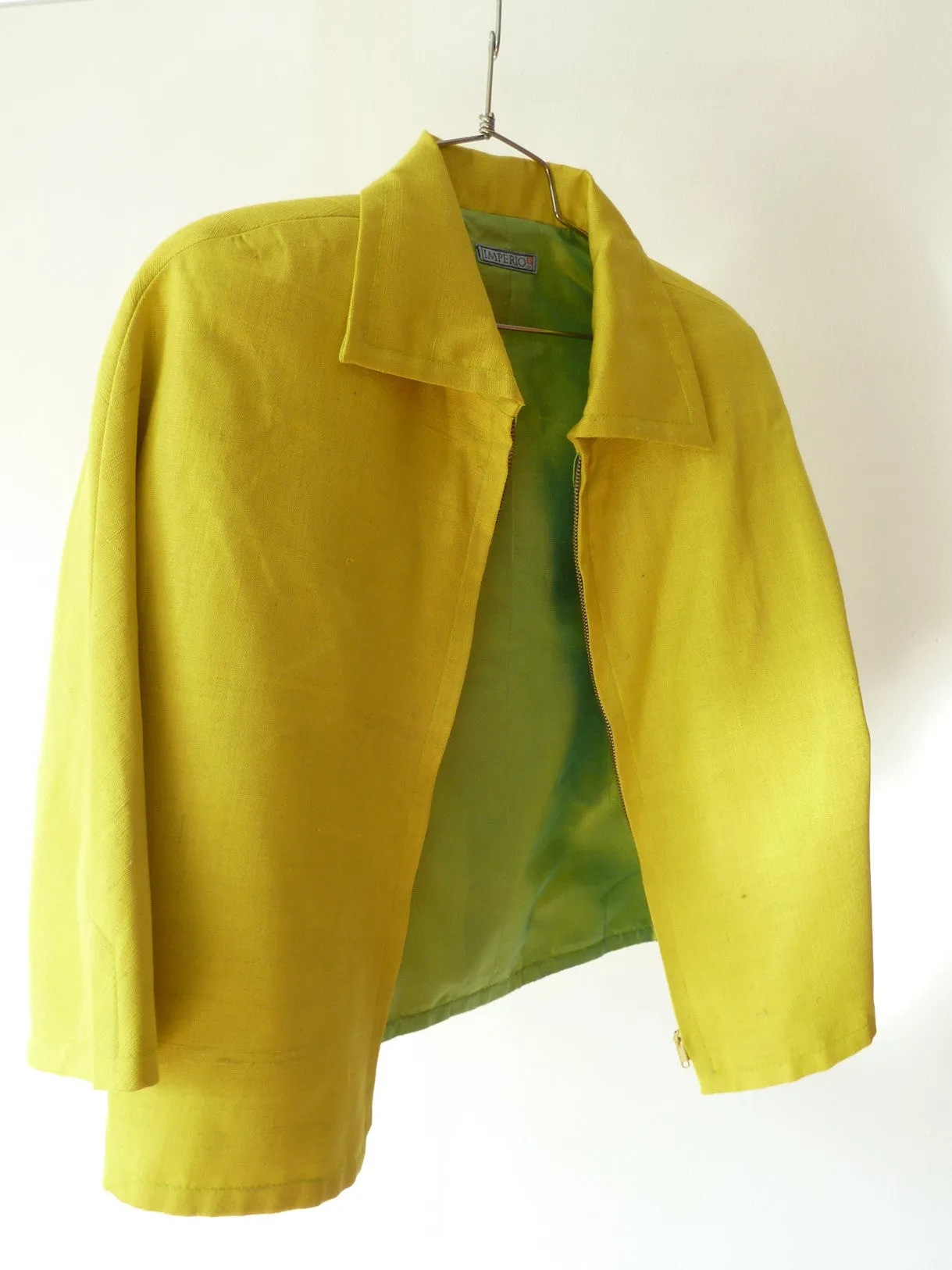 Couture Cut Peace Jacket Citron And Rainbow Swirl Long