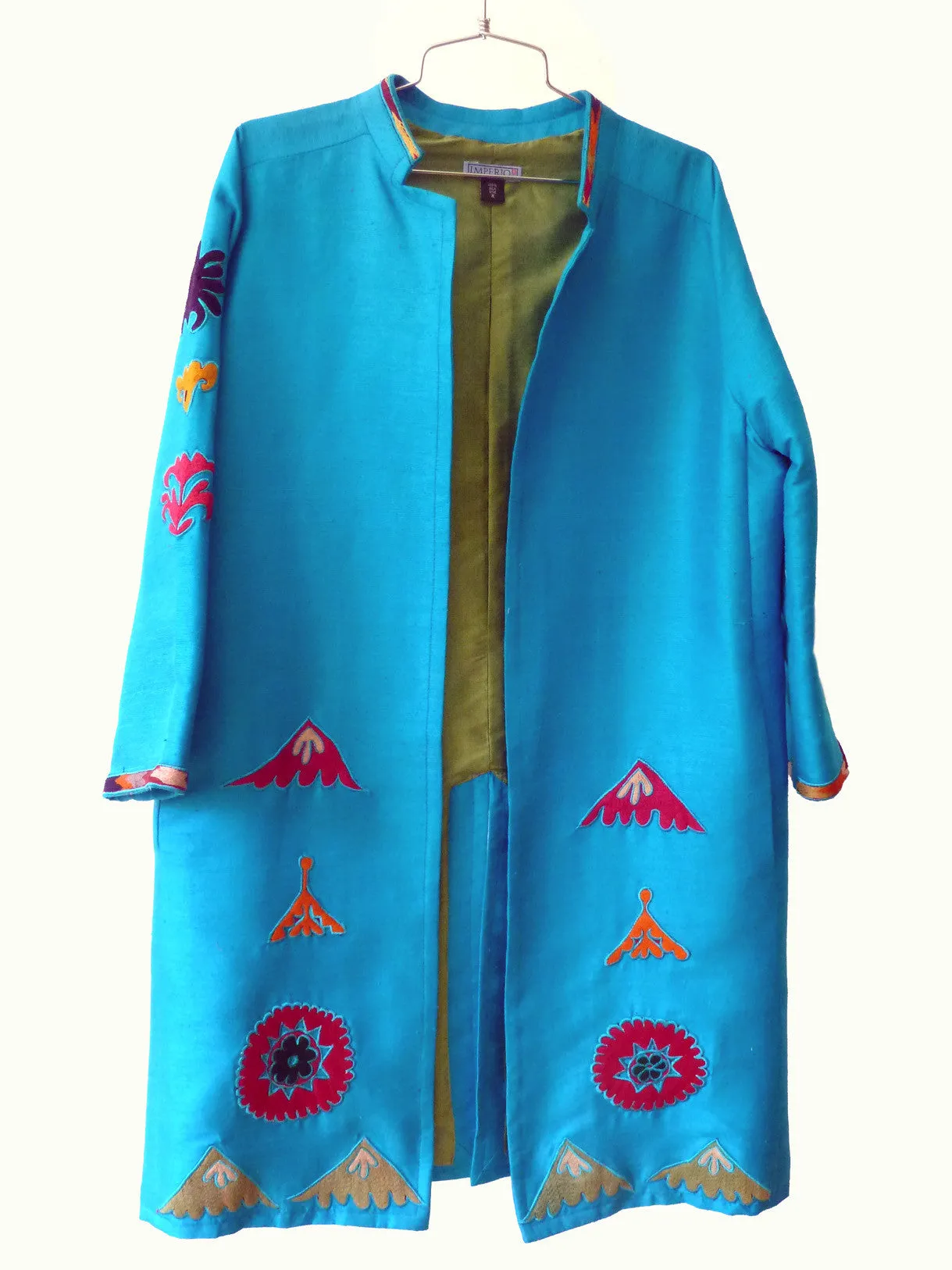 Couture Cut Peace Jacket Citron And Rainbow Swirl Long