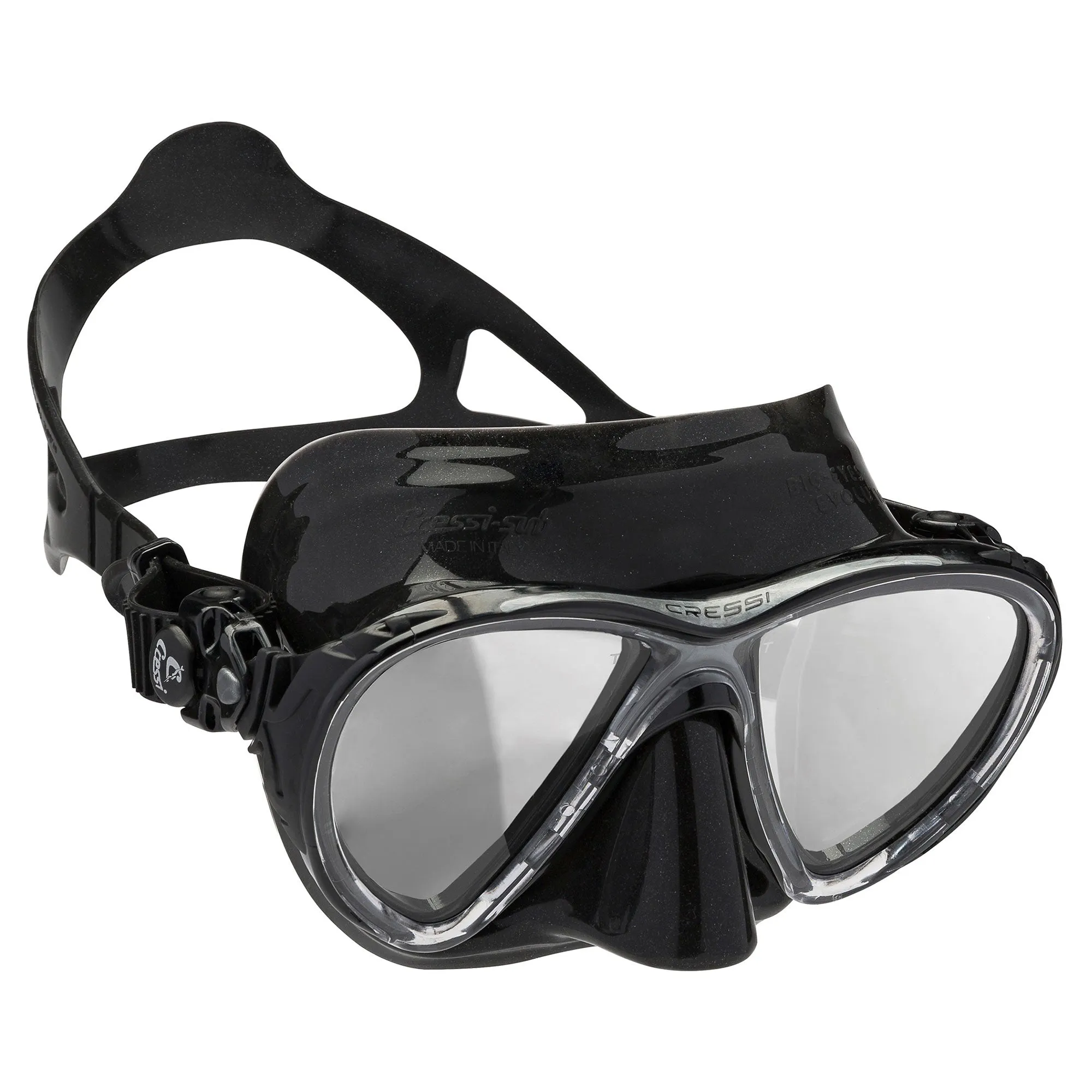 Cressi DS336950 Scuba Diving Big Eyes Evolution Mask Black/HD Mirrored Lenses