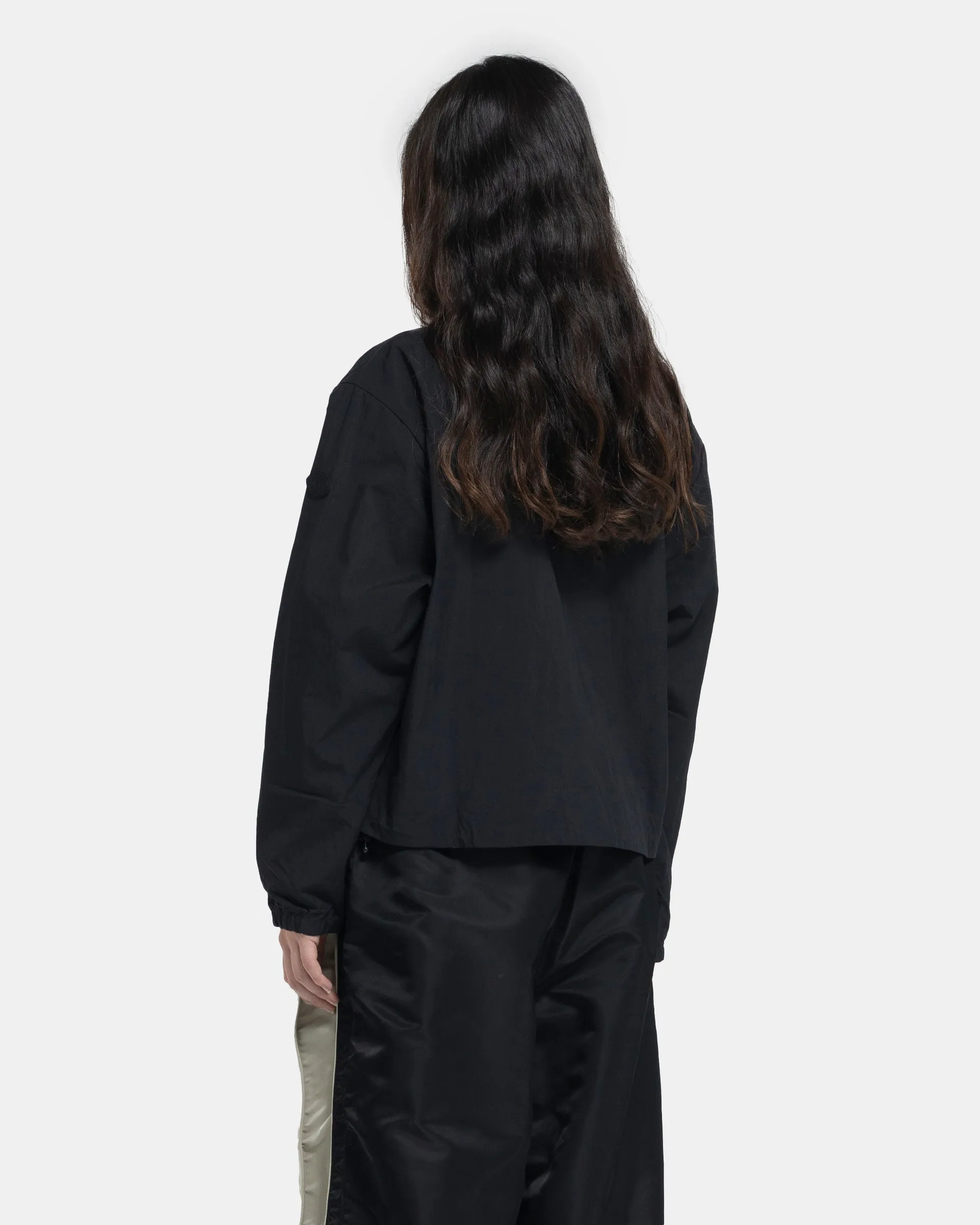 Cropped Recycled DWR Jacket in Black