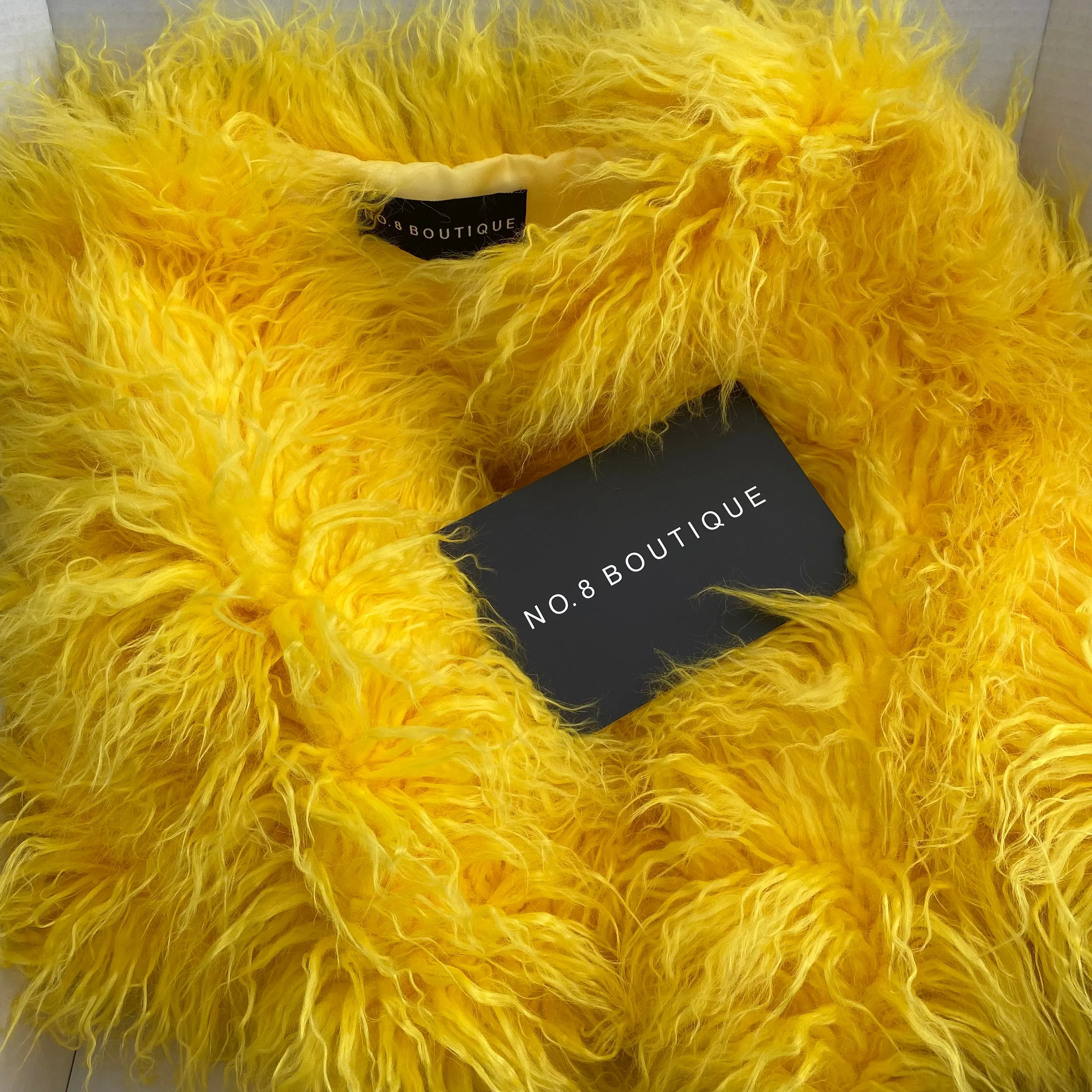 Cropped Shaggy Mongolian Faux Fur Jacket