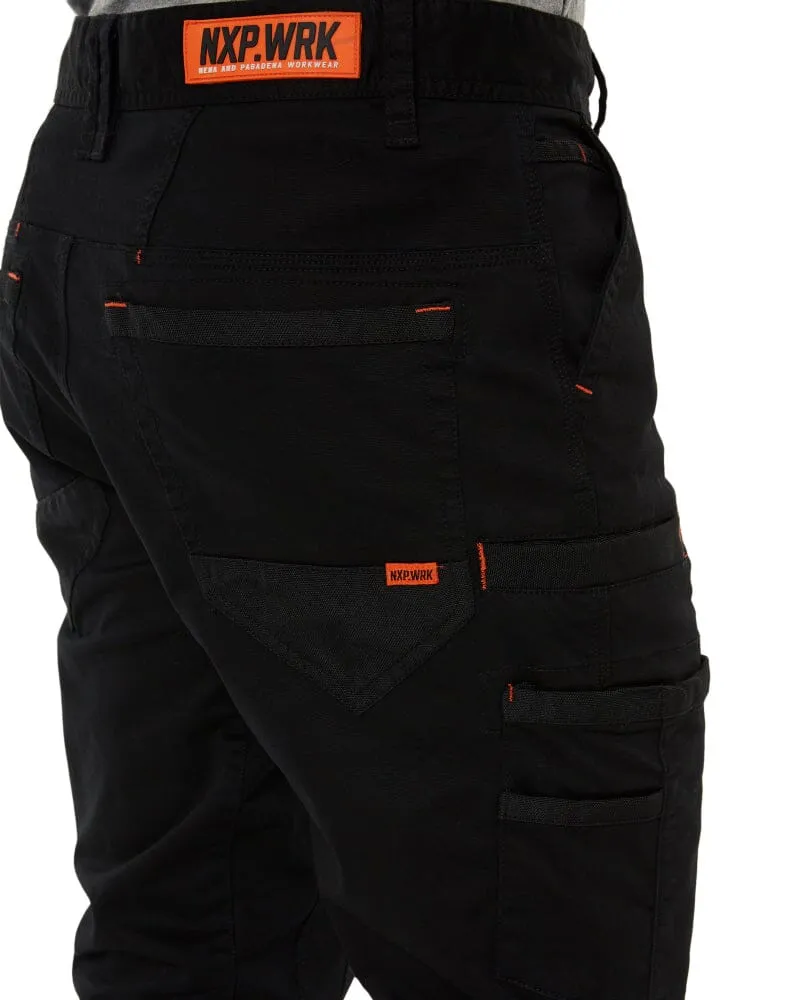 Crossover Slim Fit Jogger Work Pant - Black