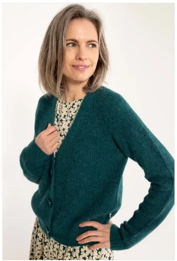 Danefae danadorable alpaca cardigan dark slate