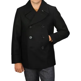 Dark Navy Heavy Wool Peacoat