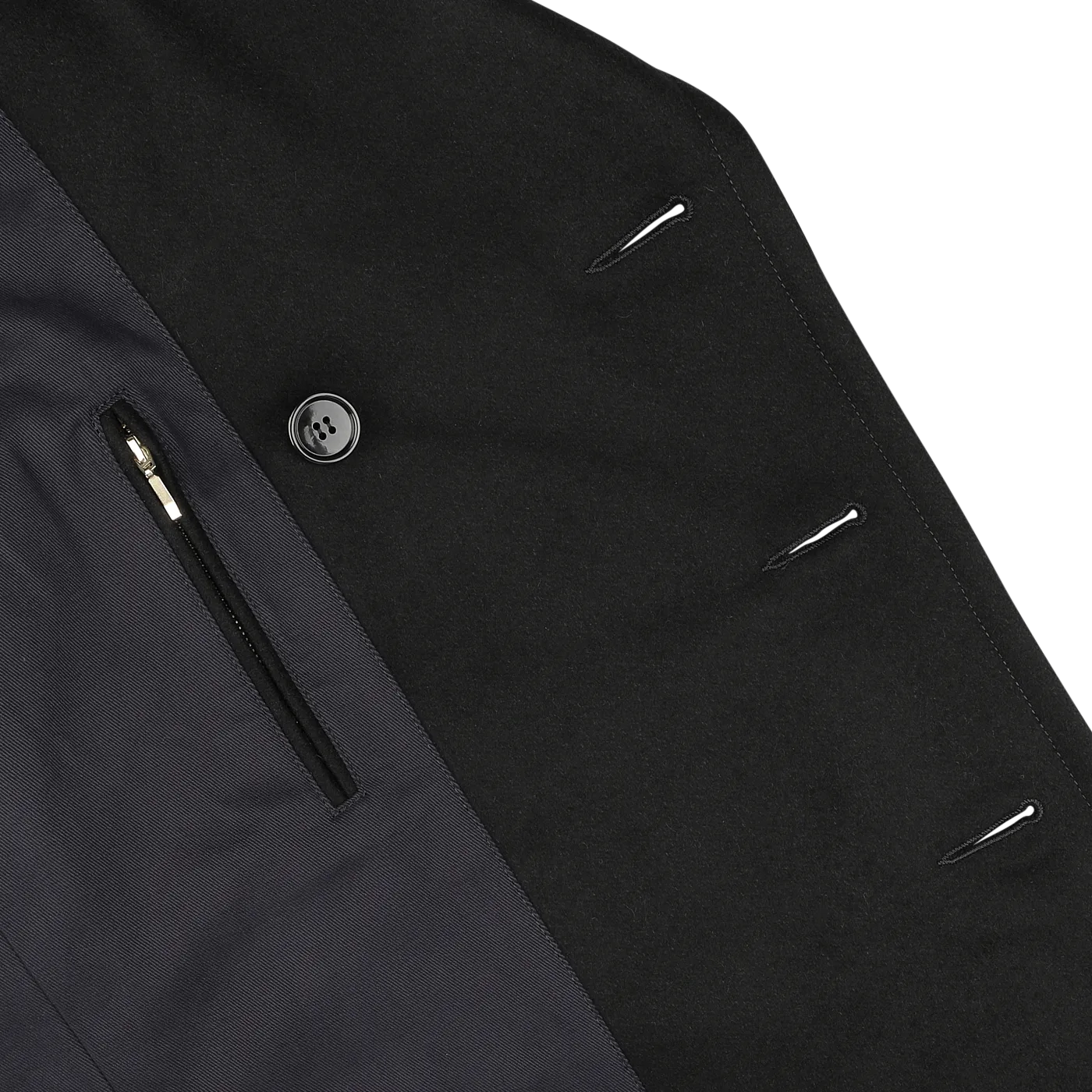 Dark Navy Heavy Wool Peacoat