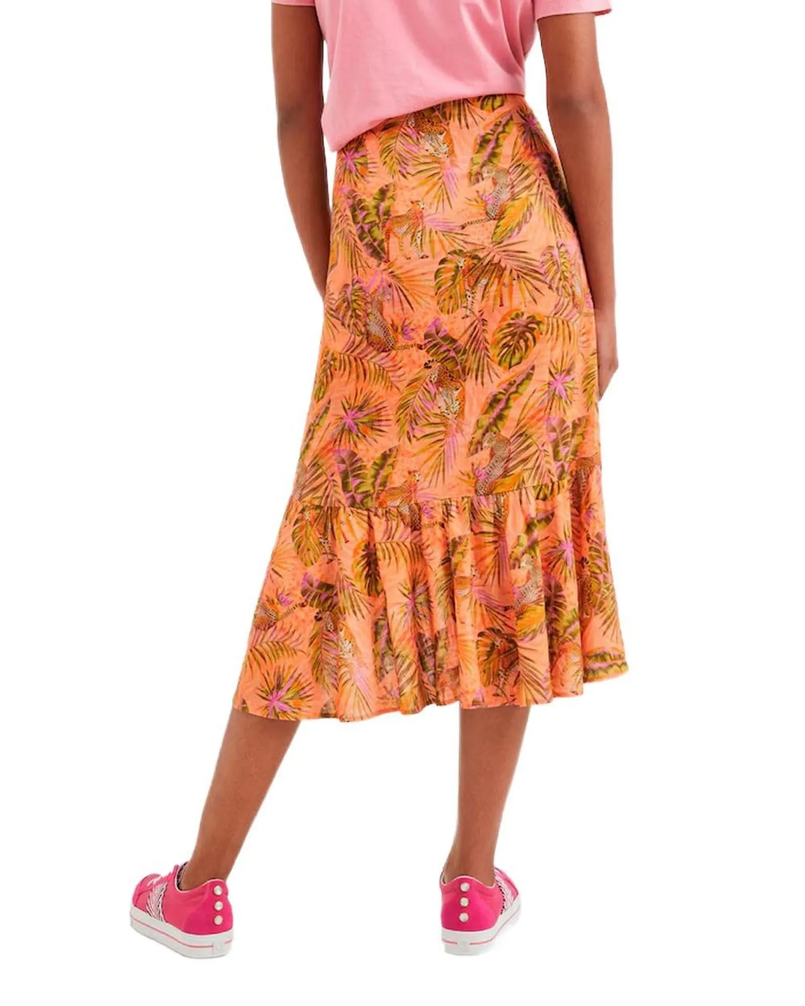 Desigual Tropical Print Wrap Skirt