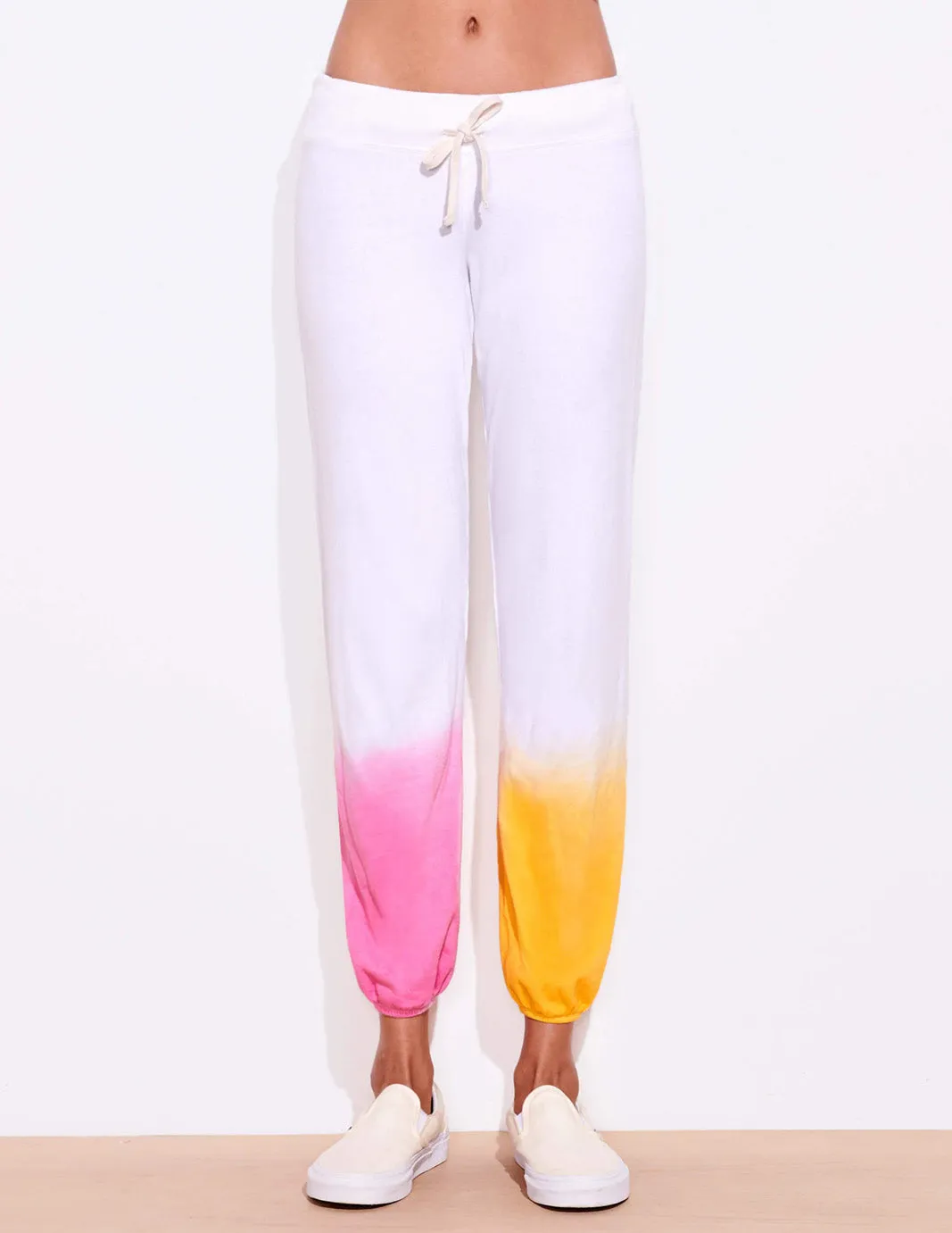 Dip Dye Sweatpant, Tangerine Pink