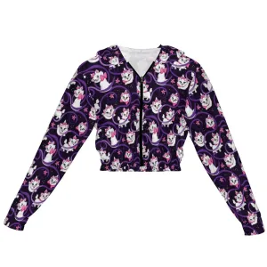 Disney Aristocats Marie Because I'm A Lady Women's Cropped Zipper Jacket