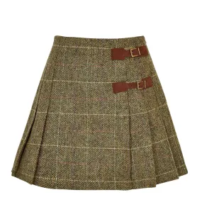 Dubarry Womens Blossom Pleated Tweed Skirt Thistle