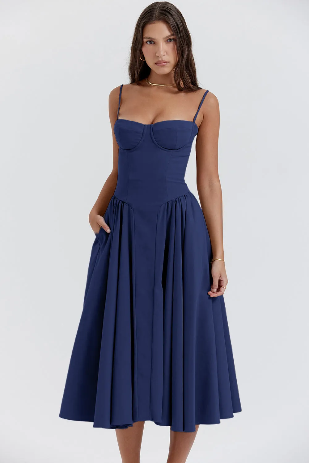 Elegant Low-cut Slim Backless Sling Dress