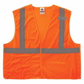 Ergodyne 24551 8215BA-S XS Orange Class 2 Economy Breakaway Mesh Vest - Single Size