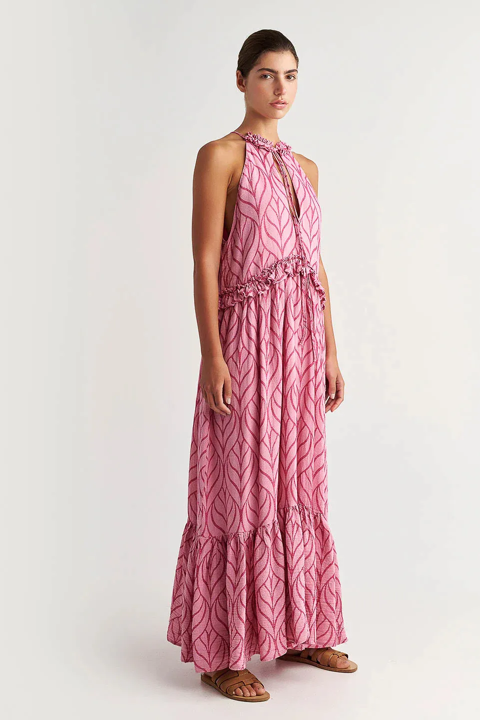 Erikousa Maxi Dress in Fuchsia