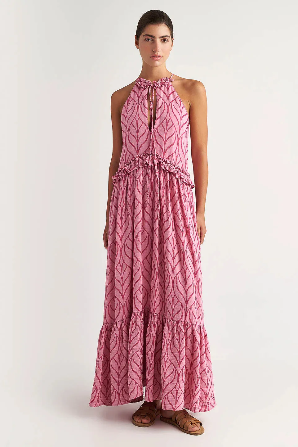 Erikousa Maxi Dress in Fuchsia