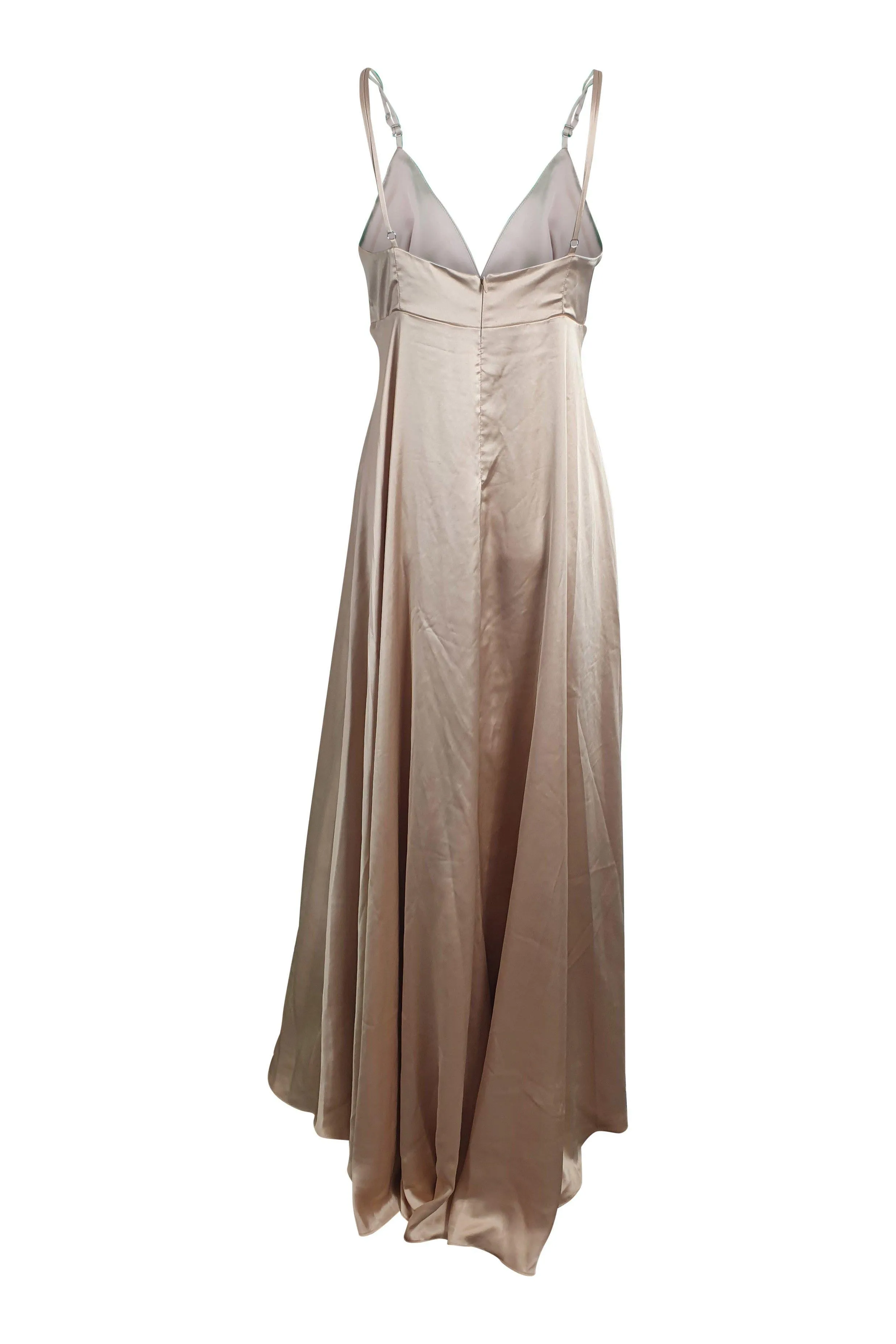 FAME AND PARTNERS Champagne Strappy Maxi Dress (US 10 | AU 14)