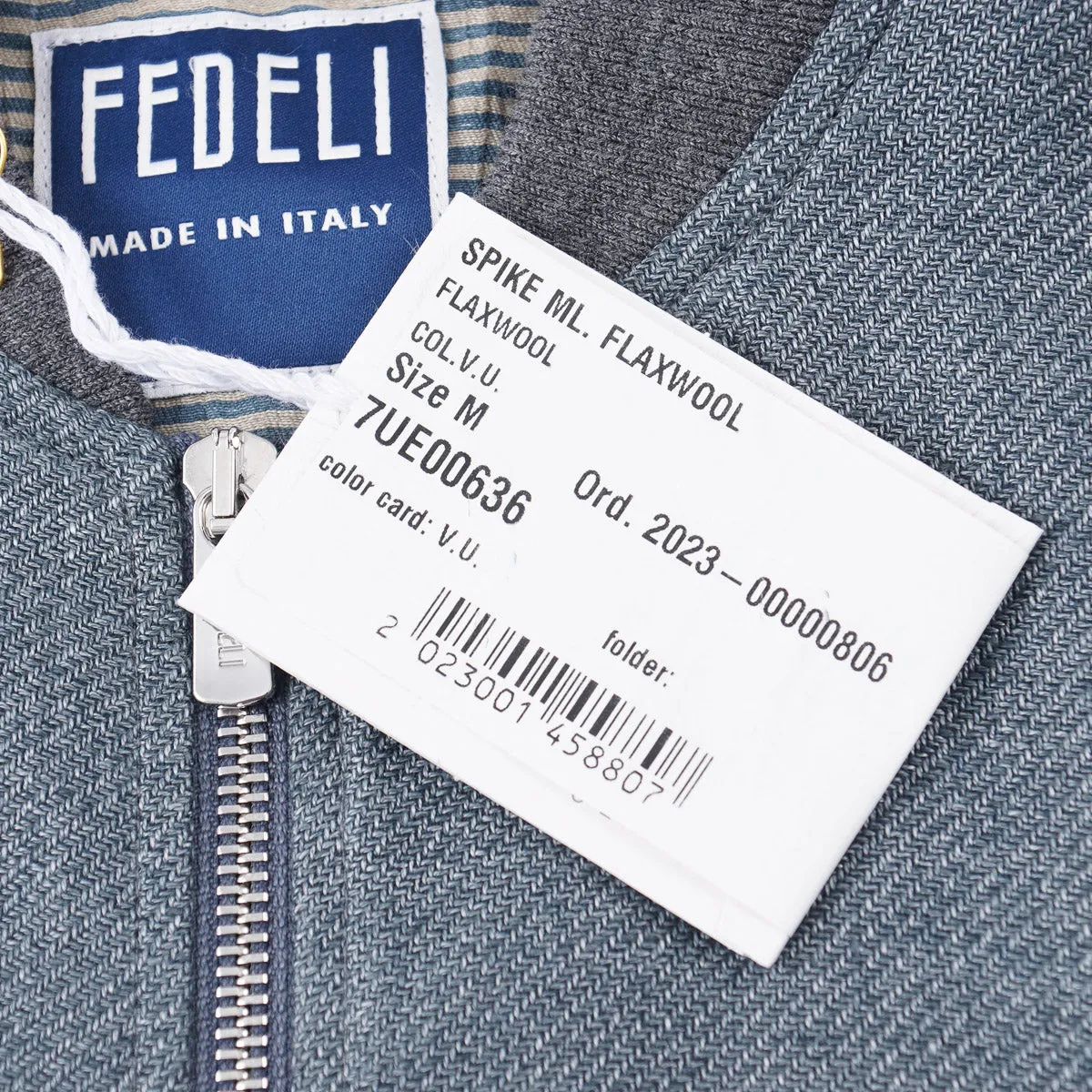 Fedeli Woven Linen-Wool Bomber Jacket