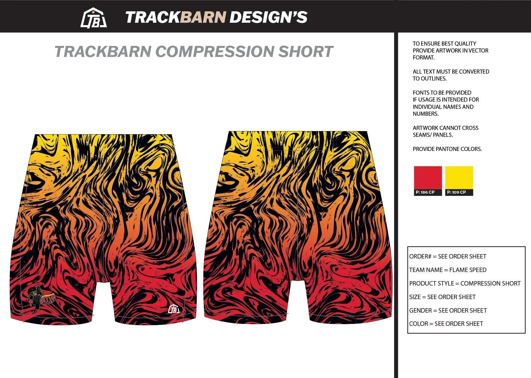 Flame-Speed- Womens Short Running Tight