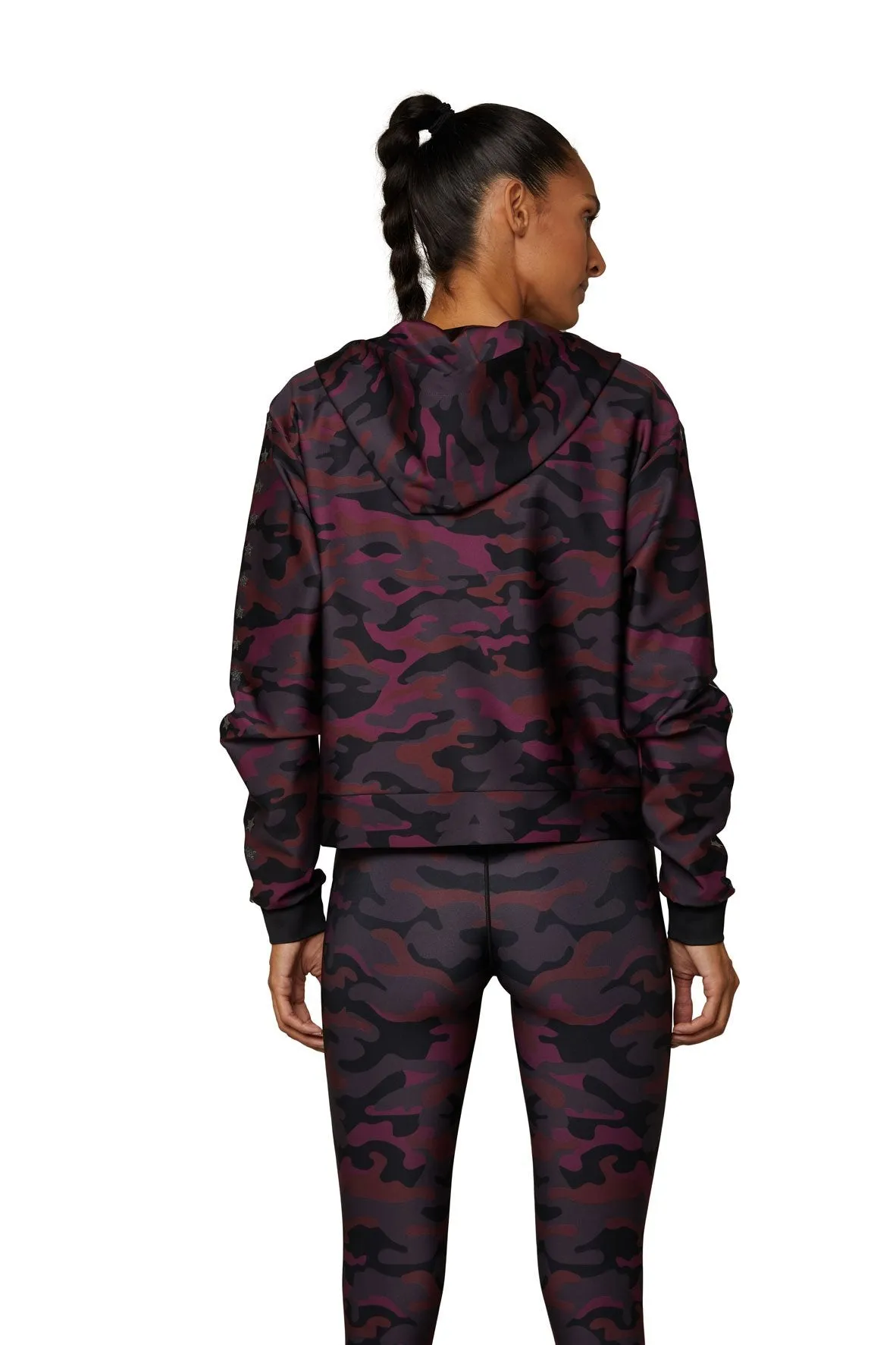 Flash Star Camo Hoodie, Merlot/Garnet