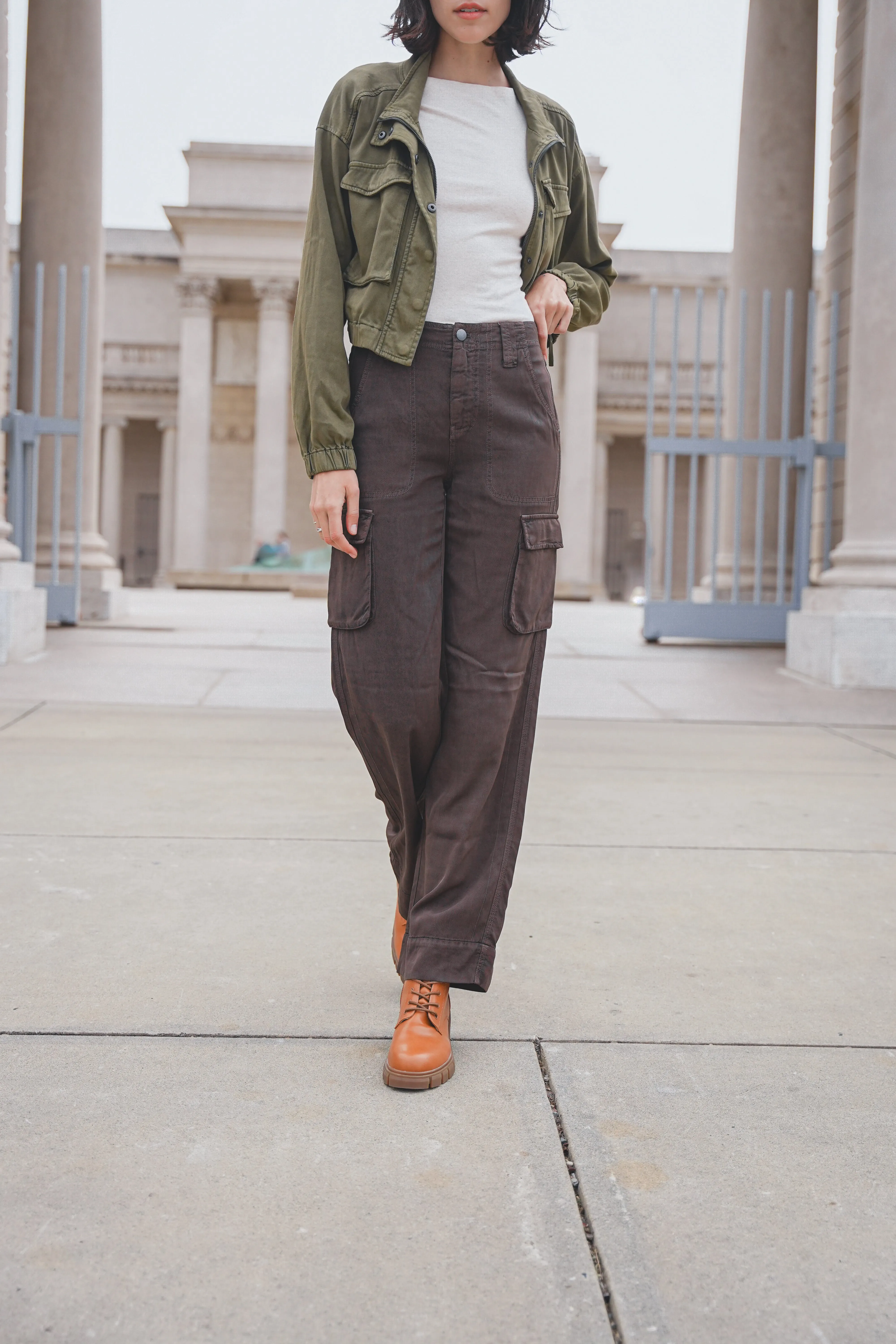 Gavyn Satin Twill Cargo Pant