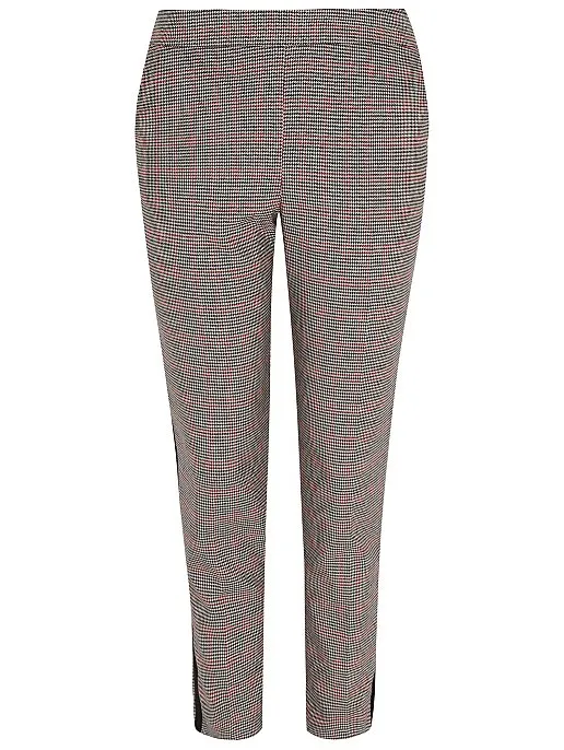 George Womens Grey Glen Check Side Stripe Ankle Grazer Trousers