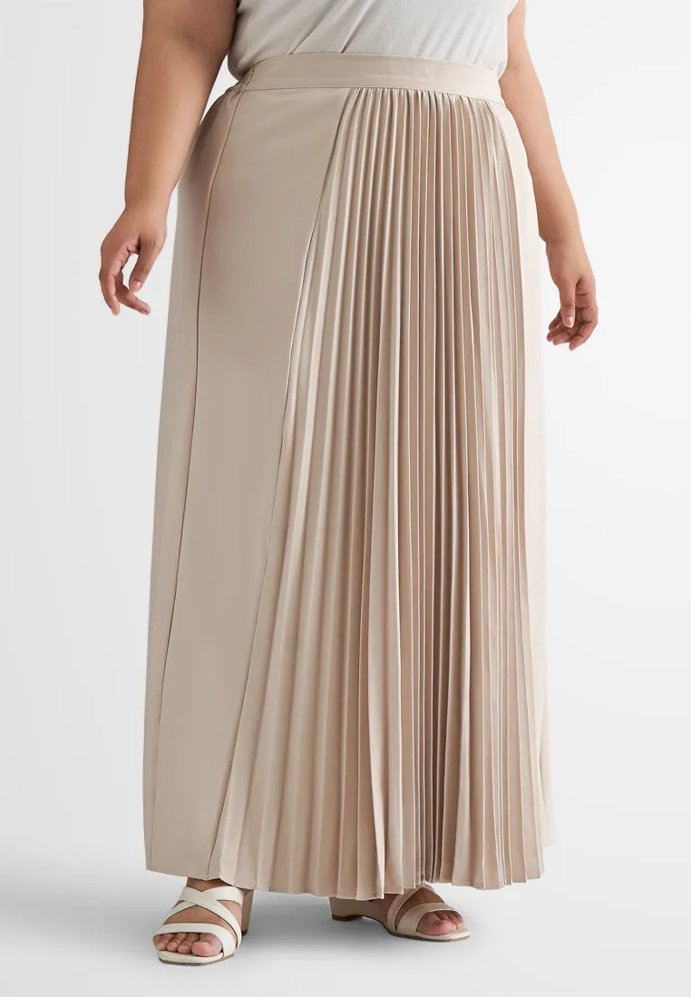 Ginny Front Pleated Flared Skirt