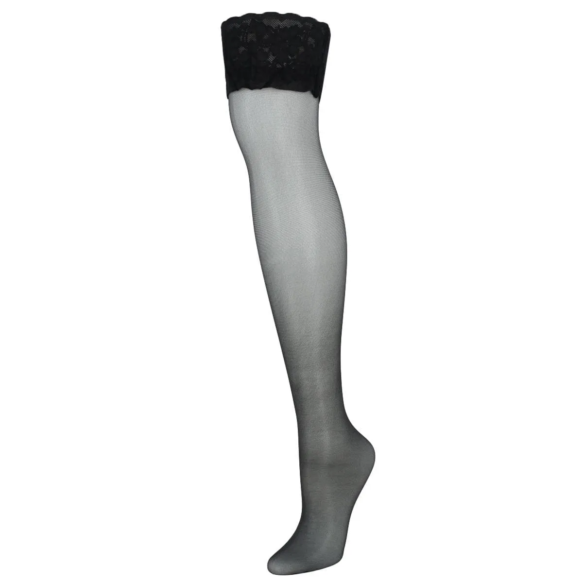 Hanes Women's Silk Reflections Lace Top Thigh Highs (1 Pair)