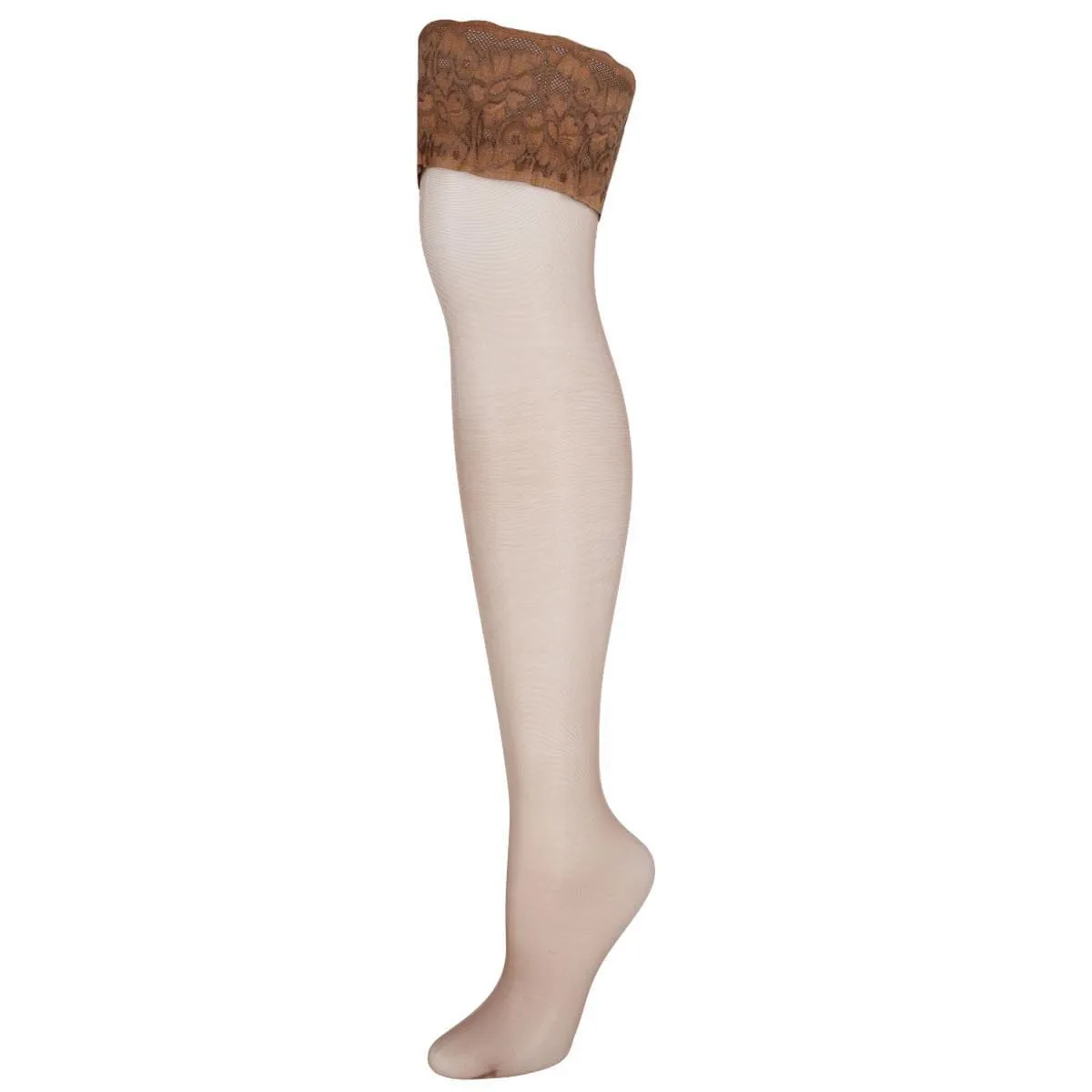 Hanes Women's Silk Reflections Lace Top Thigh Highs (1 Pair)