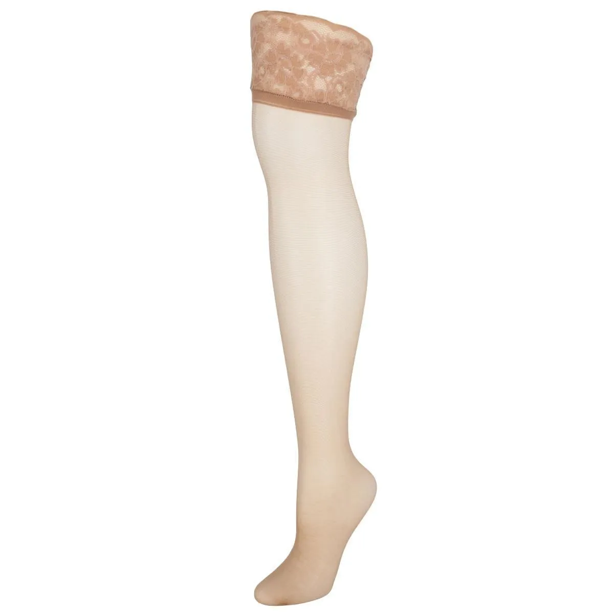 Hanes Women's Silk Reflections Lace Top Thigh Highs (1 Pair)