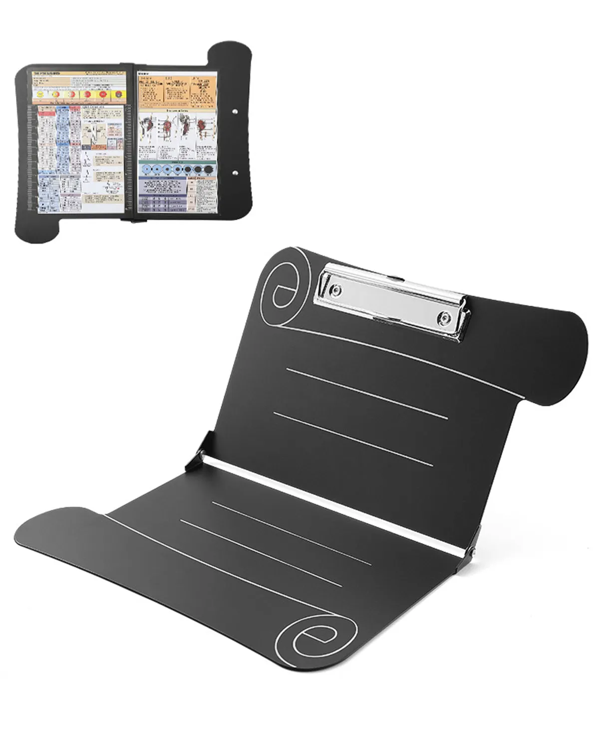 Hawkwell Foldable Clipboard - Viana Black 2 Layers