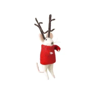 Heaven Sends Mouse With Antlers Christmas Decoration