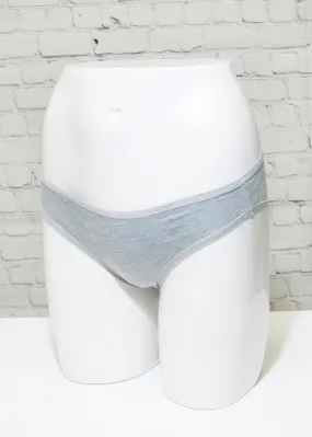 Her. Cotton Stretch Bikini - Grey