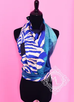 Hermes Twill Silk 90 cm Zebra Pegasus Scarf