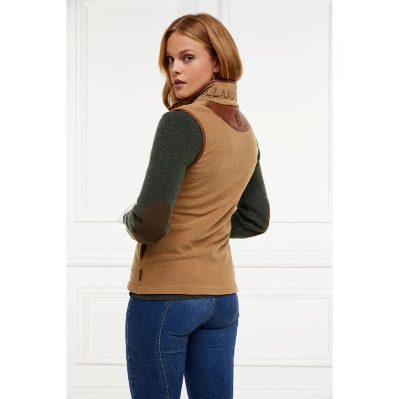 Holland Cooper Country Ladies Fleece Gilet - Coffee