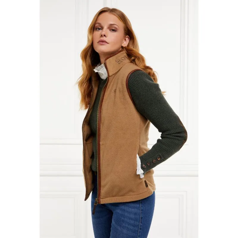 Holland Cooper Country Ladies Fleece Gilet - Coffee