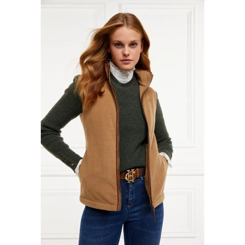 Holland Cooper Country Ladies Fleece Gilet - Coffee