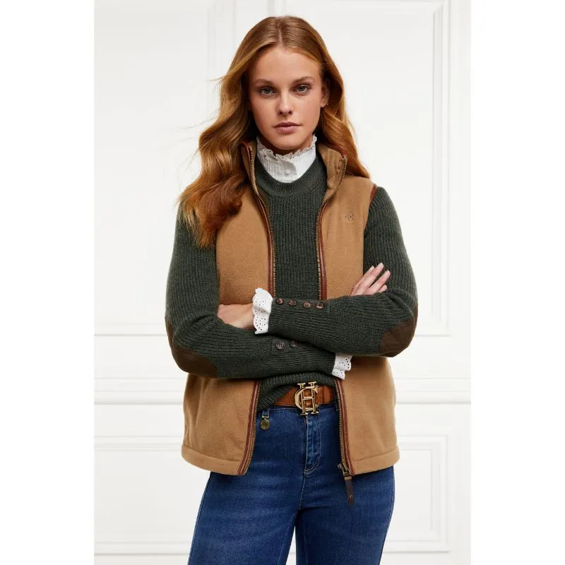 Holland Cooper Country Ladies Fleece Gilet - Coffee